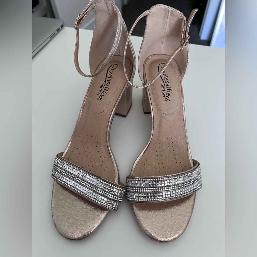 Rhinestone Heels Comfort Brand